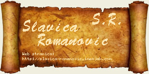 Slavica Romanović vizit kartica